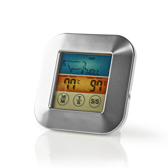 Nedis KATH106SI Vleesthermometer 0 - 250 &deg;c Kleurendisplay Timer