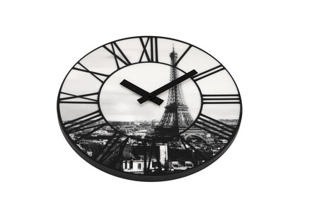 NeXtime NE-3004 Wandklok Dia. 39 Cm, Plastic, 3D, Grijs, &#039;La Ville&#039;