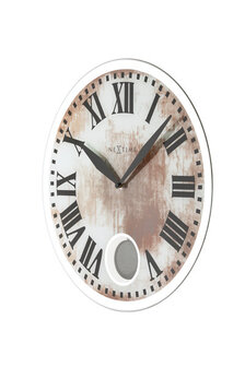 NeXtime NE-8162 Wandklok Dia. 43 X 4.2 Cm, Glas, Wit, &#039;Romana&#039;