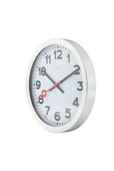 NeXtime NE-3998AR Wandklok Dia. 19 Cm, Geborsteld Aluminium, &#039;Station&#039;