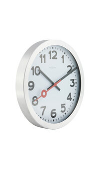 NeXtime NE-3998AR Wandklok Dia. 19 Cm, Geborsteld Aluminium, &#039;Station&#039;