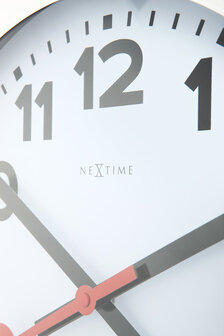 NeXtime NE-3998AR Wandklok Dia. 19 Cm, Geborsteld Aluminium, &#039;Station&#039;