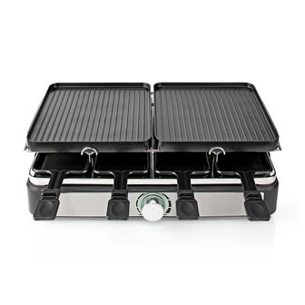 Nedis FCRA300FBK8 Gourmet Raclette Steen Grill voor 8 Personen