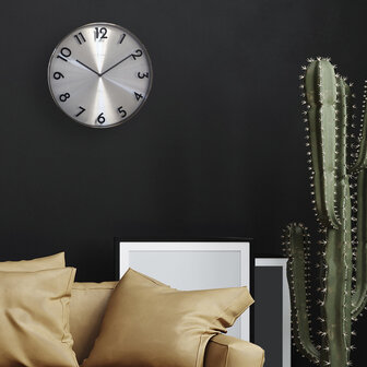 NeXtime NE-3289GS Metalen Wandklok - 40cm -Stille Klok - Metaal - &quot;Reflection&quot;