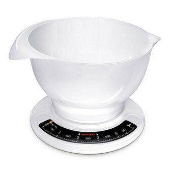 Soehnle 65054 Culina Pro Analoge Keukenweegschaal met Mengkom 2.5L Wit