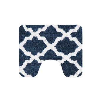 Dutch House Toulon Toiletmat 60x50 cm Blauw/Wit