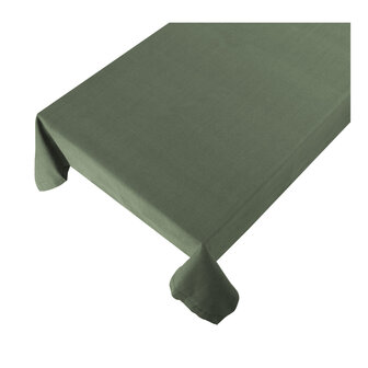 Linen&amp;More Tafelkleed Indi Army Green 140x250 cm Groen