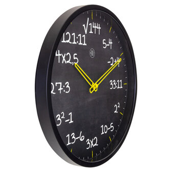 NeXtime NX-7363ZW Reken Wandkllok - 30cm -Stille Klok- Rekenformule Design - NXt By - &quot;Maths&quot;