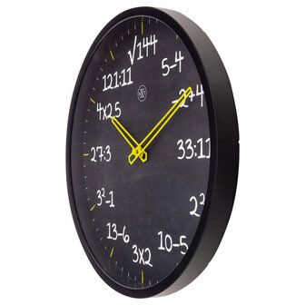 NeXtime NX-7363ZW Reken Wandkllok - 30cm -Stille Klok- Rekenformule Design - NXt By - &quot;Maths&quot;