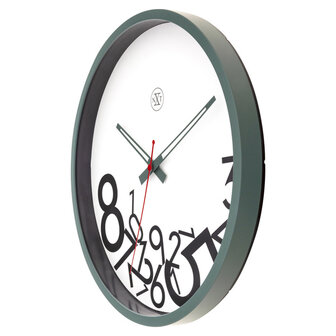 NeXtime NX-7364GN Stille Wandklok - 30cm - Grappig Design - NXt By - &quot;Dropped Nummers&quot;