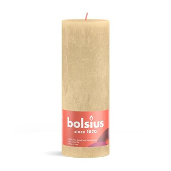 Bolsius Rustieke Stompkaars 19x6,8 cm Oat Beige