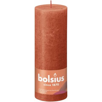 Bolsius Rustieke Stompkaars 19x6,8 cm Aards Oranje