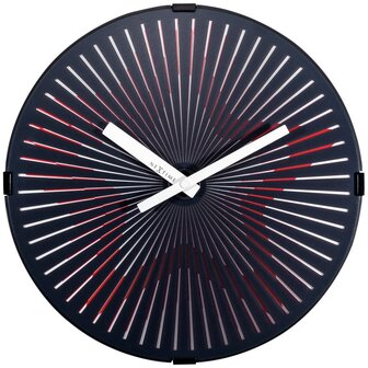 NeXtime NE-3223 Wandklok Dia. 30.5 M..star Plastic Rood Wijzerwit - Extra Krachtig