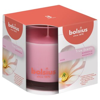 Bolsius True Scents Magnolia Geurkaars in Glas 9,5x9,5 cm