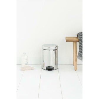 Brabantia Newicon Pedaalemmer 3L Brilliant Staal