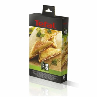 Tefal XA8002 Snack Collection Sandwichplaten 2 Stuks + Receptenboekje Zwart