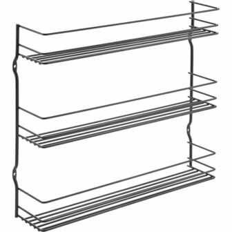 Metaltex Pepito Kruidenrek 3 Etages 36x32x8 cm Zwart