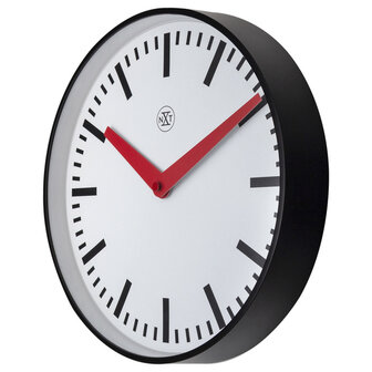 NeXtime NX-7360ST Stationsklok - 25.5cm - Stille Wandklok - Wit - NXt By - &quot;Newcastle&quot;