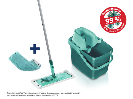 Leifheit 55379 Combi Clean Vloerwisser M 33 cm Compleet Systeem Micro Duo + Static Plus