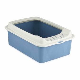 Rotho Eco Bonnie Kattenbak met Boveningang M Blauw/Zand