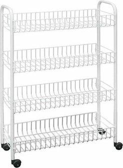 Metaltex Badkamer-/keukentrolley Snello 84x56cm Staal Wit