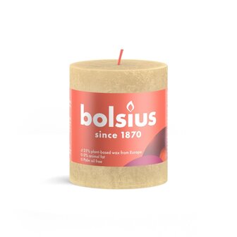 Bolsius Rustieke Stompkaars 8x6,8 cm Oat Beige