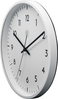 NeXtime NX-7320 Wandklok NXT Diameter 30cm Kunststof Wit, Witte Wijzerplaat