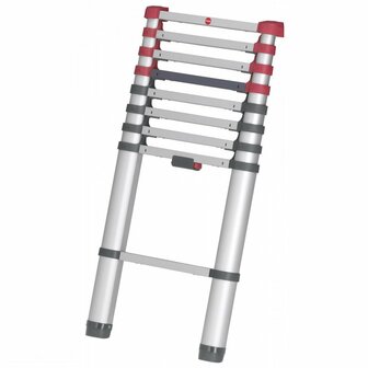 Hailo T80 Aluminium Telescoopladder 11 Treden + Stabilisatiebalk 103-322 cm