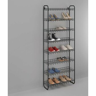 Metaltex Shoe Schoenenrek 8 Etages 64x23x165 cm Zwart