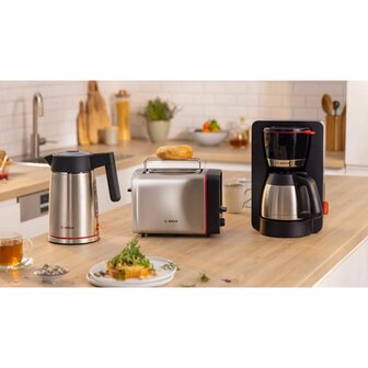 Bosch TWK6M480 MyMoment Waterkoker 1.7L 2400W RVS/Zwart