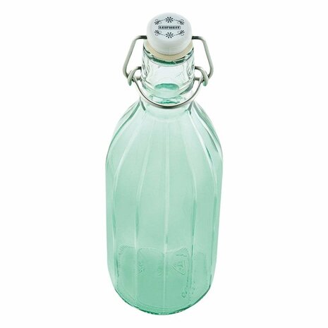 Leifheit 36322 Glazen Facetfles 0.5L Transparant/Groen