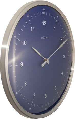 NeXtime NE-3243BL Wandklok 60 Minutes Ø33 Metaal Blauw