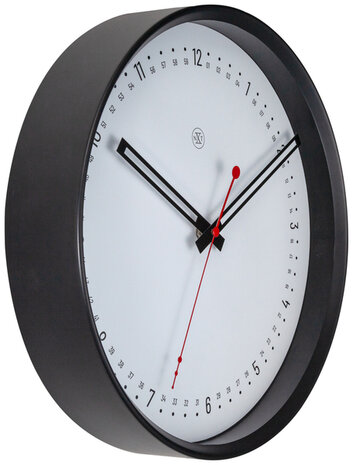 NeXtime NX-7358 Wandklok NXt Sweden Dia 30cm Kunststof Zwart