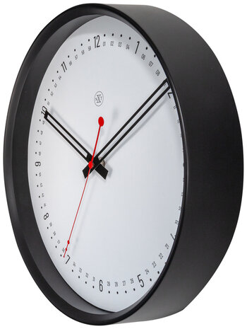 NeXtime NX-7358 Wandklok NXt Sweden Dia 30cm Kunststof Zwart