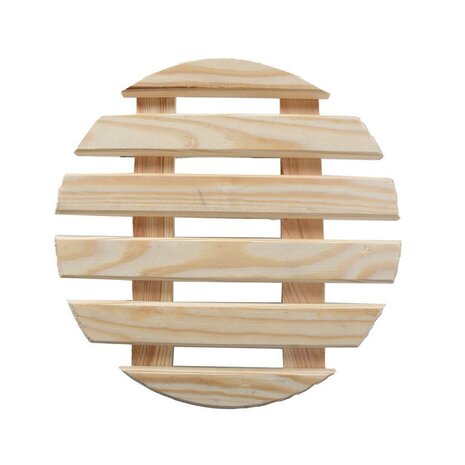 Esschert Design Ronde Houten Plantentrolley 28.7x28.8x8.3 cm