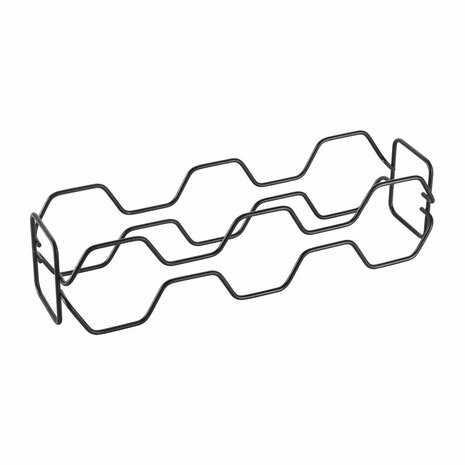 Metaltex Hexagon Wijnrek voor 5 Flessen 43x12x11 cm Zwart