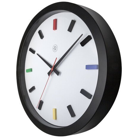 NeXtime NX-7362DI Kleurrijke Wandklok - 36cm - Stille Klok - Multicolor - NXt By - "Mix"