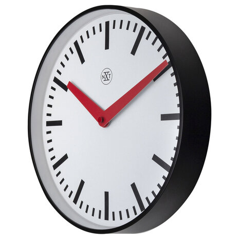 NeXtime NX-7360ST Stationsklok - 25.5cm - Stille Wandklok - Wit - NXt By - "Newcastle"