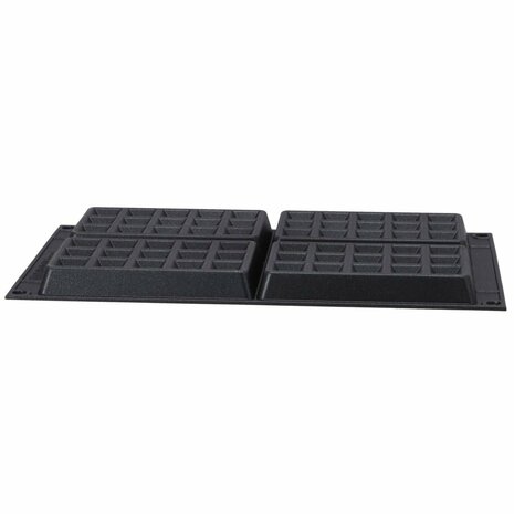 Patisse Wafelvorm 4 Vaks 29x17 cm Zwart/Siliconen