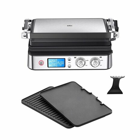 Braun CG9040 MultiGrill 9 Contactgrill Zwart/RVS