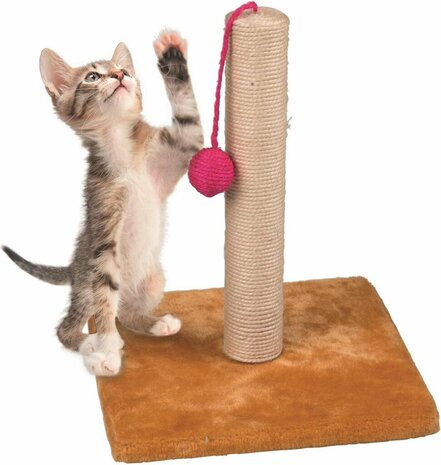 Pet Toys Krabpaal met Balletje Hout 30 x 35 cm