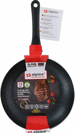 Alpina Koekenpan Bakpan Alle Warmtebronnen PFOA-vrij Anti-aanbaklaagje Gemarmerd Ø24cm