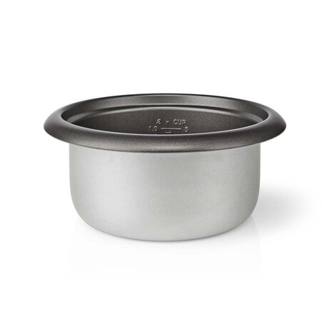 Nedis KARC110AL Rijstkoker 1L 400W Zwart/Zilver