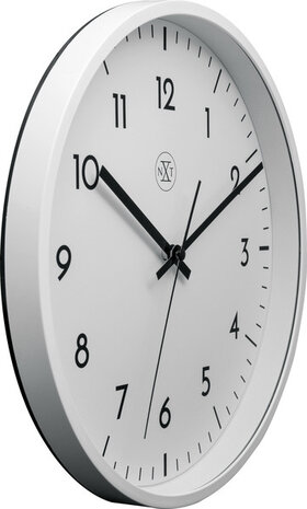 NeXtime NX-7320 Wandklok NXT Diameter 30cm Kunststof Wit, Witte Wijzerplaat