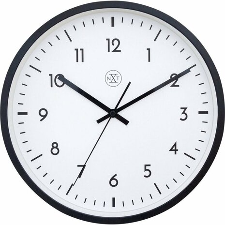 NeXtime NX-7369ZW Wandklok Easy Big 30 cm Zwart/Wit