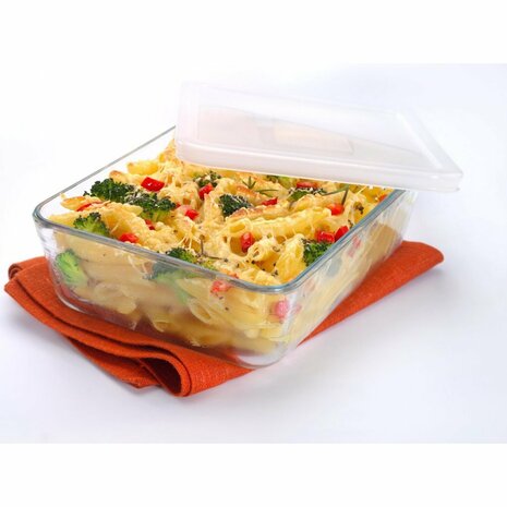 Pyrex Cook & Freeze Glazen Ovenschaal + Deksel 4L Transparant