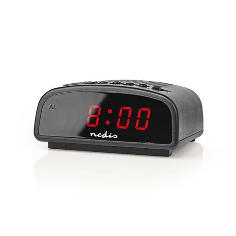 Nedis CLDK008BK Digitale Alarmklok Led Van 0,6" Sluimeren