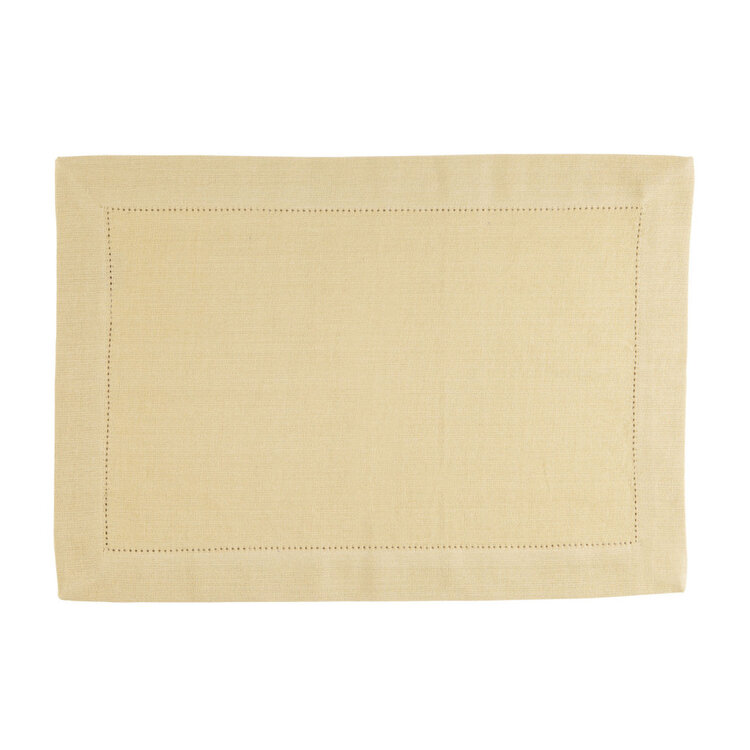 Linen&More Placemats 35x50 cm 4 Stuks Indi Pampas Yellow