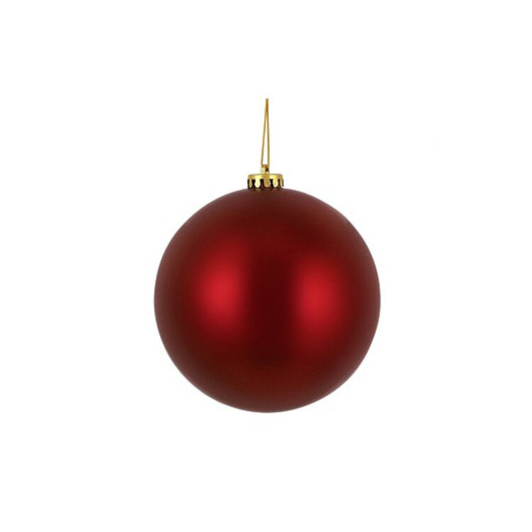 Kerstbal Kunststof Mat Rood D15cm