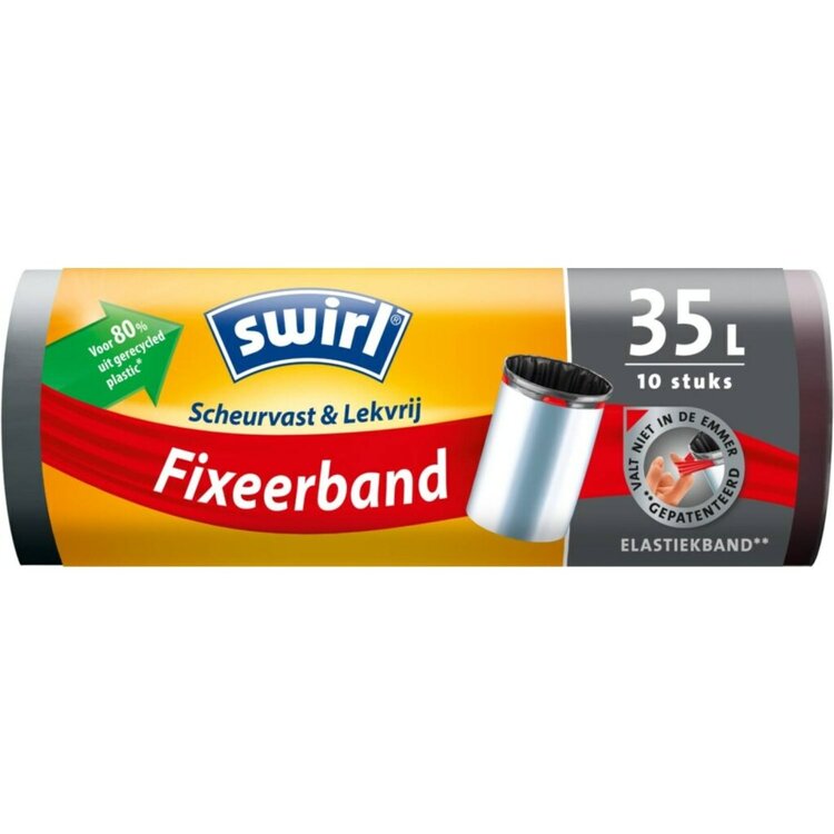 Swirl Pedaalemmerzak met Fixeerband 35L 10 Stuks